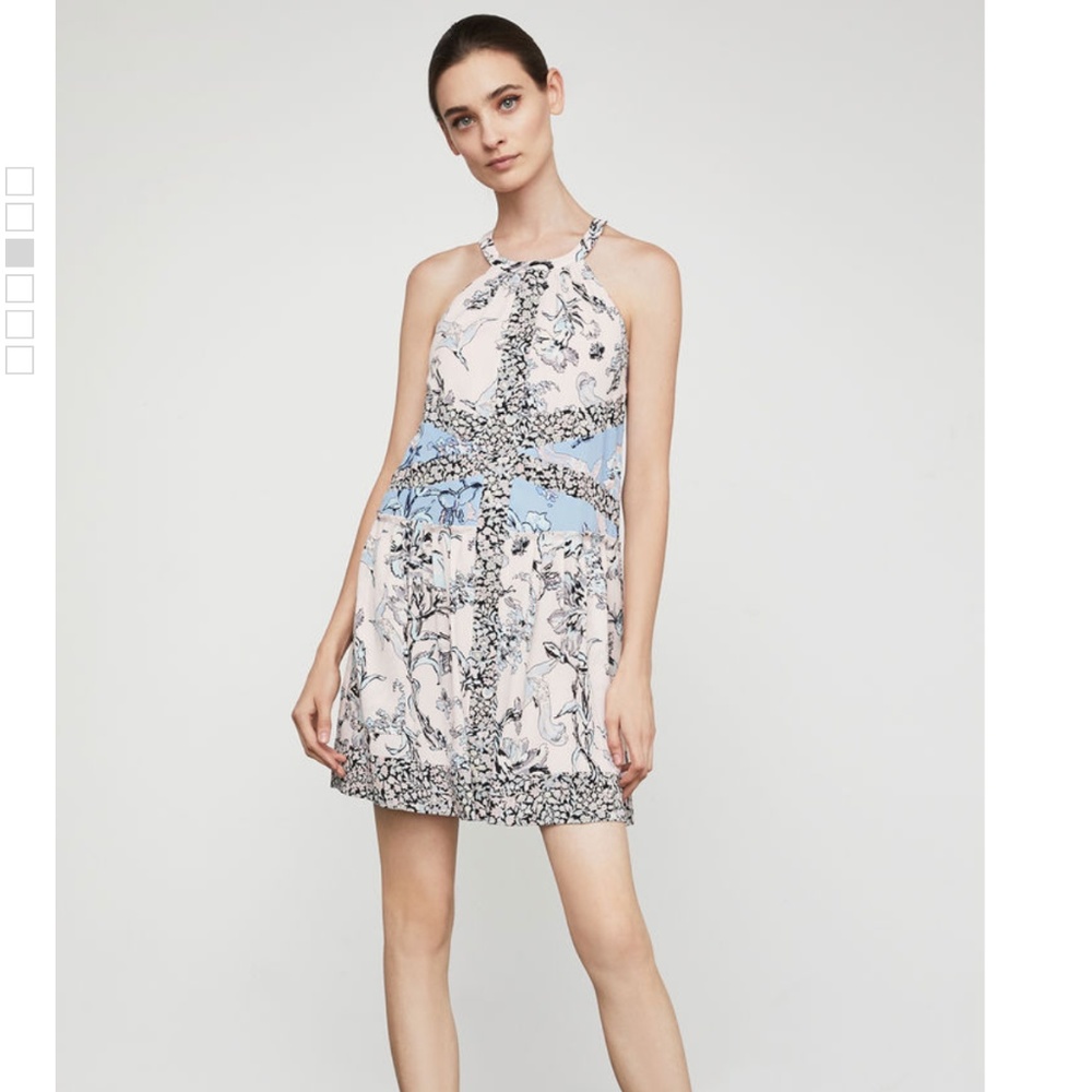 Sharlot Floral Print-Blocked Dress bcbg